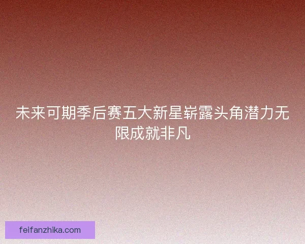 未来可期季后赛五大新星崭露头角潜力无限成就非凡