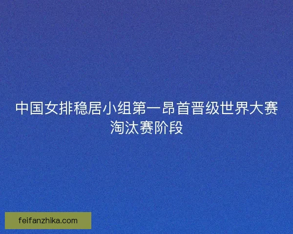 中国女排稳居小组第一昂首晋级世界大赛淘汰赛阶段 中国女排稳居小组第一昂首晋级世界大赛淘汰赛阶段